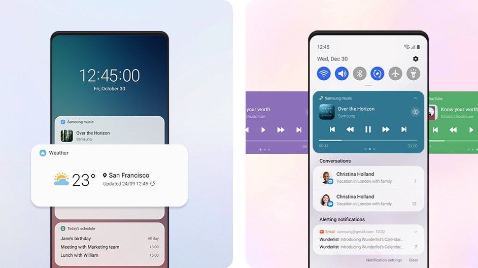 Samsung One UI 3.0 Quick Notification Panel