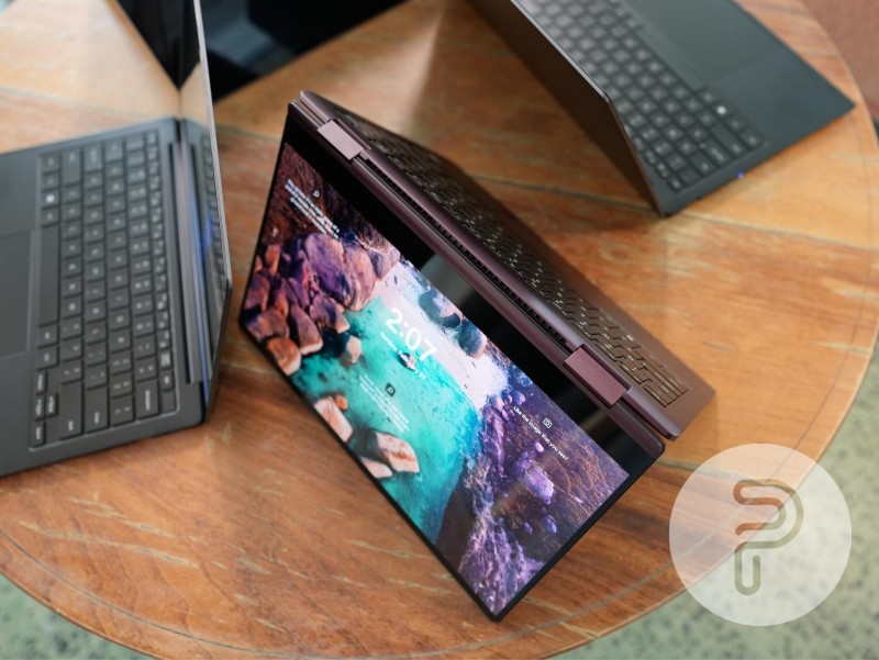 Samsung Galaxy Book 2 Pro 360 in tent mode